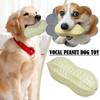 Squeaky Dog Toys Interactive, Peanut Shape Dog Toys Teeth-Cleaning Squeak Dog Chew Toy, Durable for Medium Dogs, Large & Small Breeds - Puppy Teething
