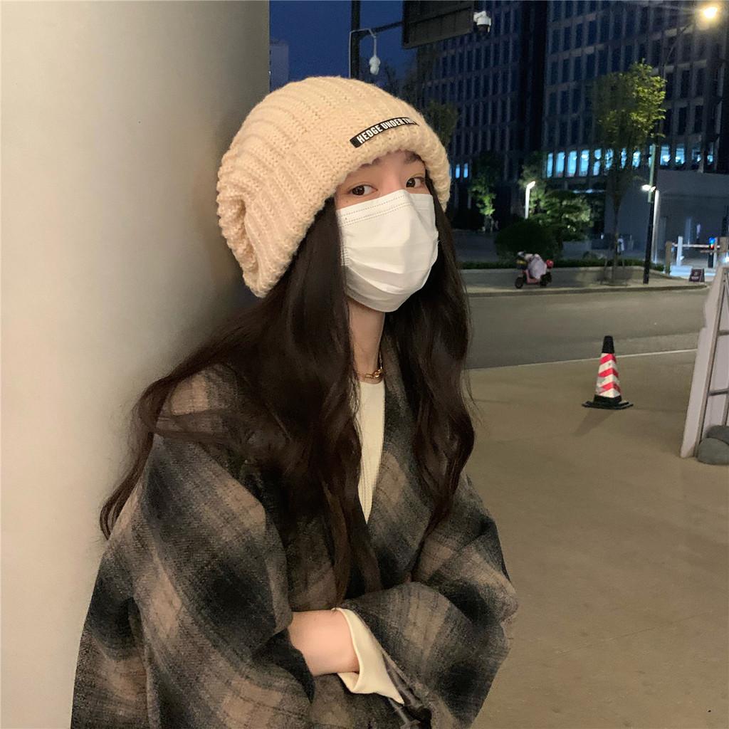 Warm Soft And Womens Acrylic Knit Beanie Trendy Winter Hat With Letter Design