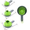 3Pcs/Set Kitchen Funnel 3Size Plastics Folding Funnel Kit Liquid Dispenser Powder Liquid Wide Mouth Jam Funnel Kitchen Tools