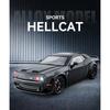 1/24 Dodge Challenger Hellcat Redeye Alloy Muscle Car Model Sound and Light Pull Back Children's Toy Collectibles Birthday Gift
