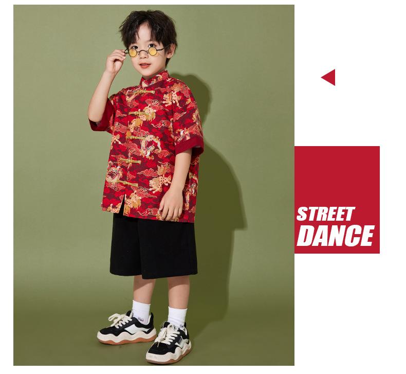 June 1 Children's Cheerleading Outfit Guochao Tang Suit for Boys and Girls - Chinese Style Poetry Recitation and Chorus Costume