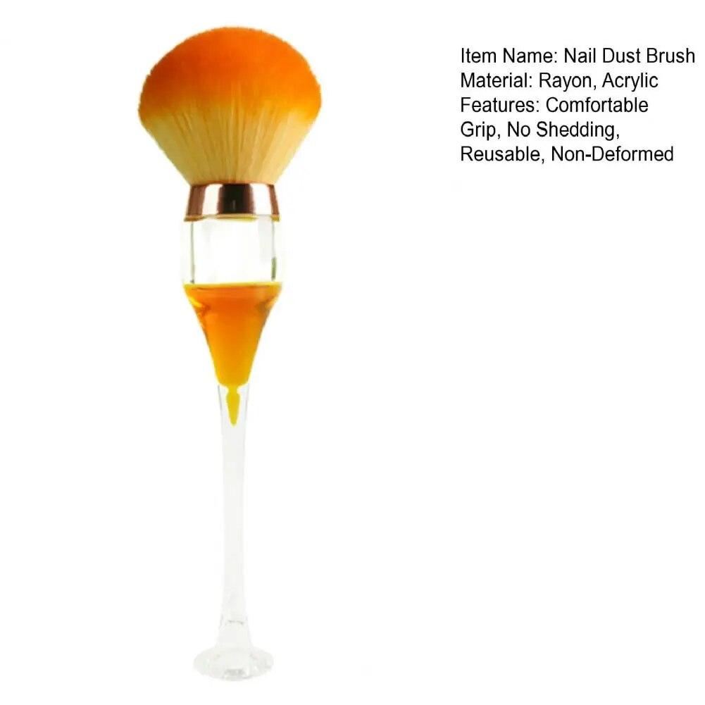 

Кисть для пыли для ногтей Бутылка вина Мягкая форма Кисть Акриловая пудра для ногтей Румяна Кисть для макияжа для маникюрного салона оранжевый