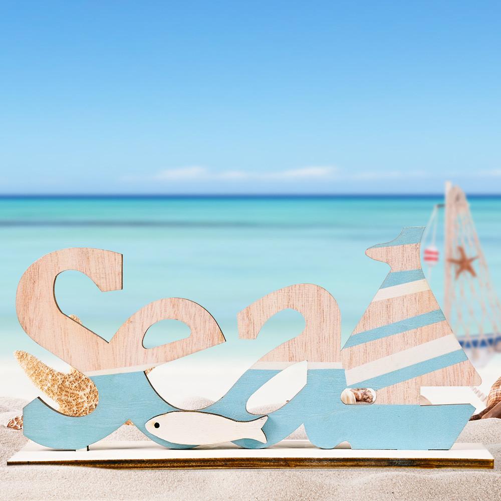 Artistic Style Mediterranean Wooden Decoration In Ocean Blue For Stylish Accents Home