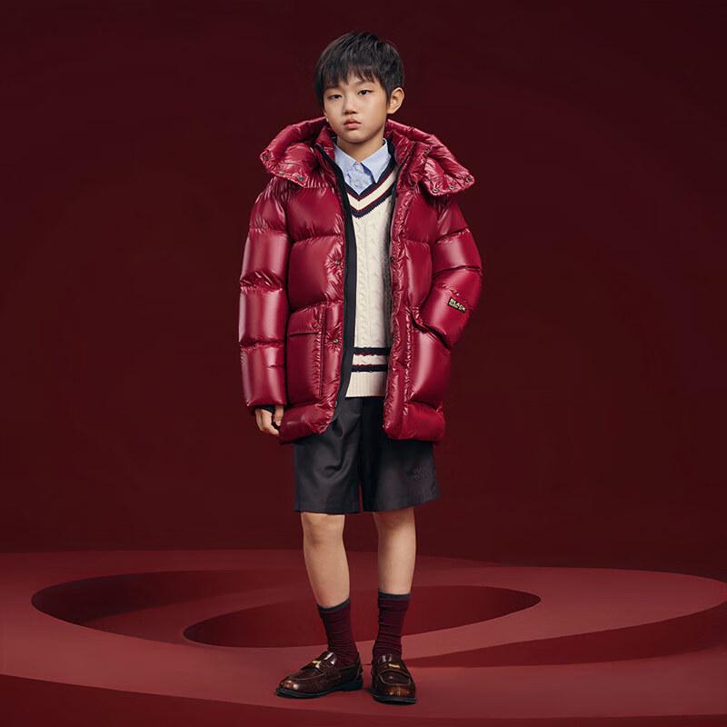 Gaofan Black Gold Kids' Mid-length Goose Down Jacket