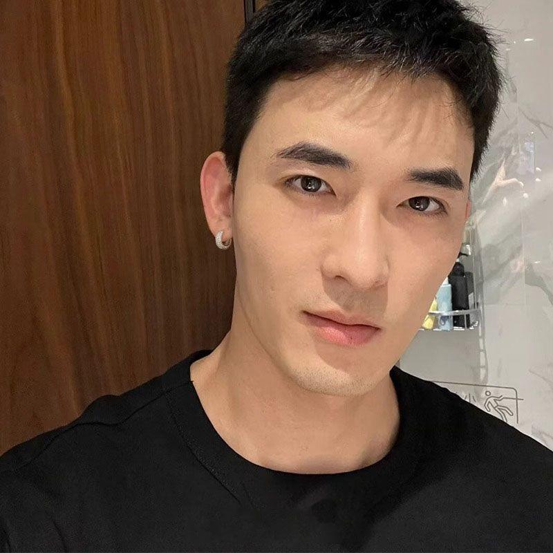 Unisex Hip-Hop Zircon Diamond Hoop Earrings - Round, Micro-Inlaid, Personalized Design