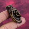 Ammonite Fossil Gemstone Pendant Copper Wire Wrapped Jewelry Handmade Pendant