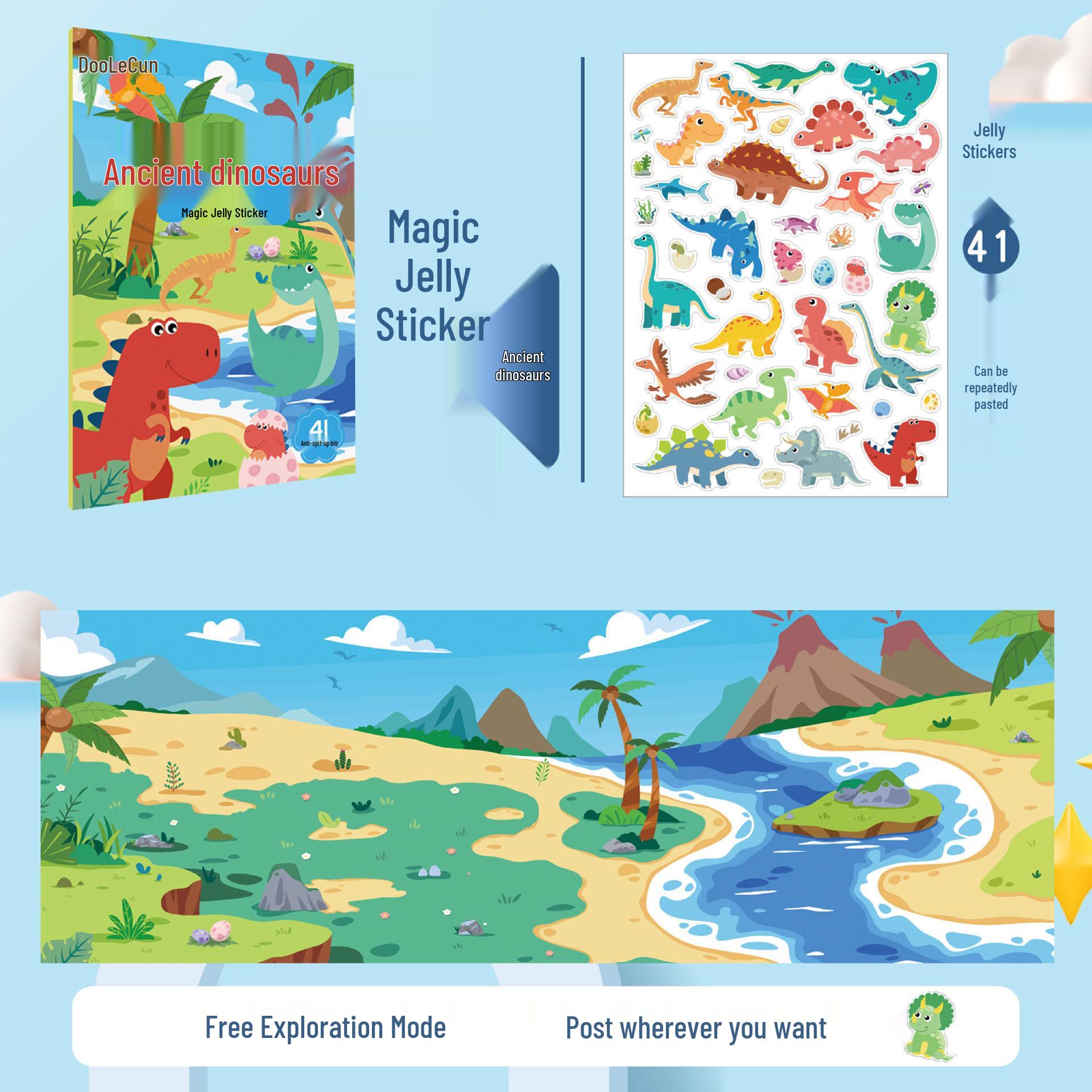 Children s Reusable Jelly Stickers Educational Quiet Book Set