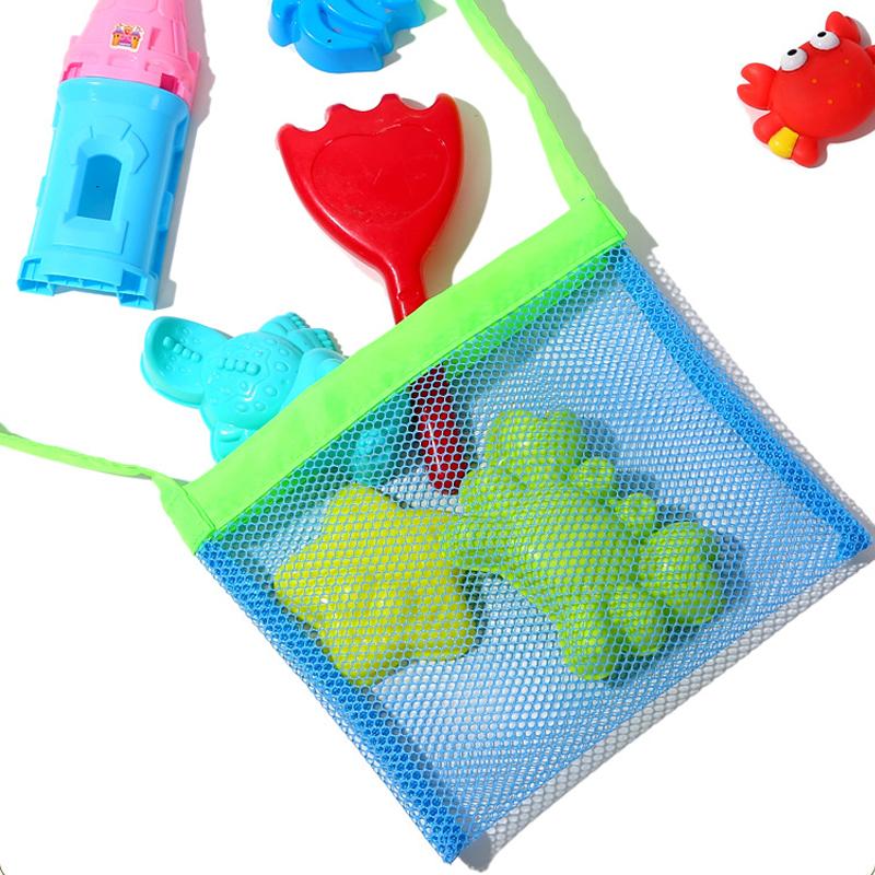 Children Small Outdoor Beach Mesh Bag Sand Away Kids Portable Beach Toys Clothes Bags Toy Storage Organiser Ultralight Bag