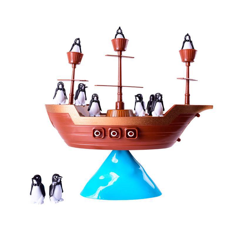 Penguin Pirate Ship Balance Game - Parent-Child Interactive Toy