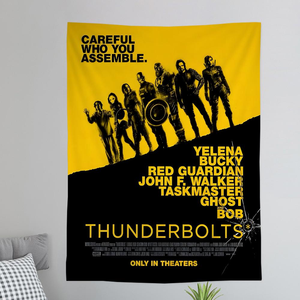 TThunderbolts 2025 Film Anime Wandteppich Wandbehang Dekoration Haushalt Wandbehang Heimdekoration