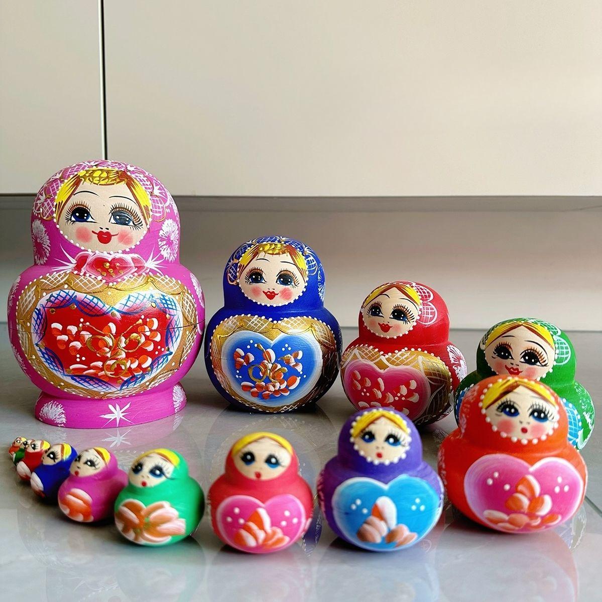 

Русские матрешки Матрешка 15 слоев Чистое сушеное вручную Дерево липы Производство Расписано Расписано вручную Орнамент 15 Layers