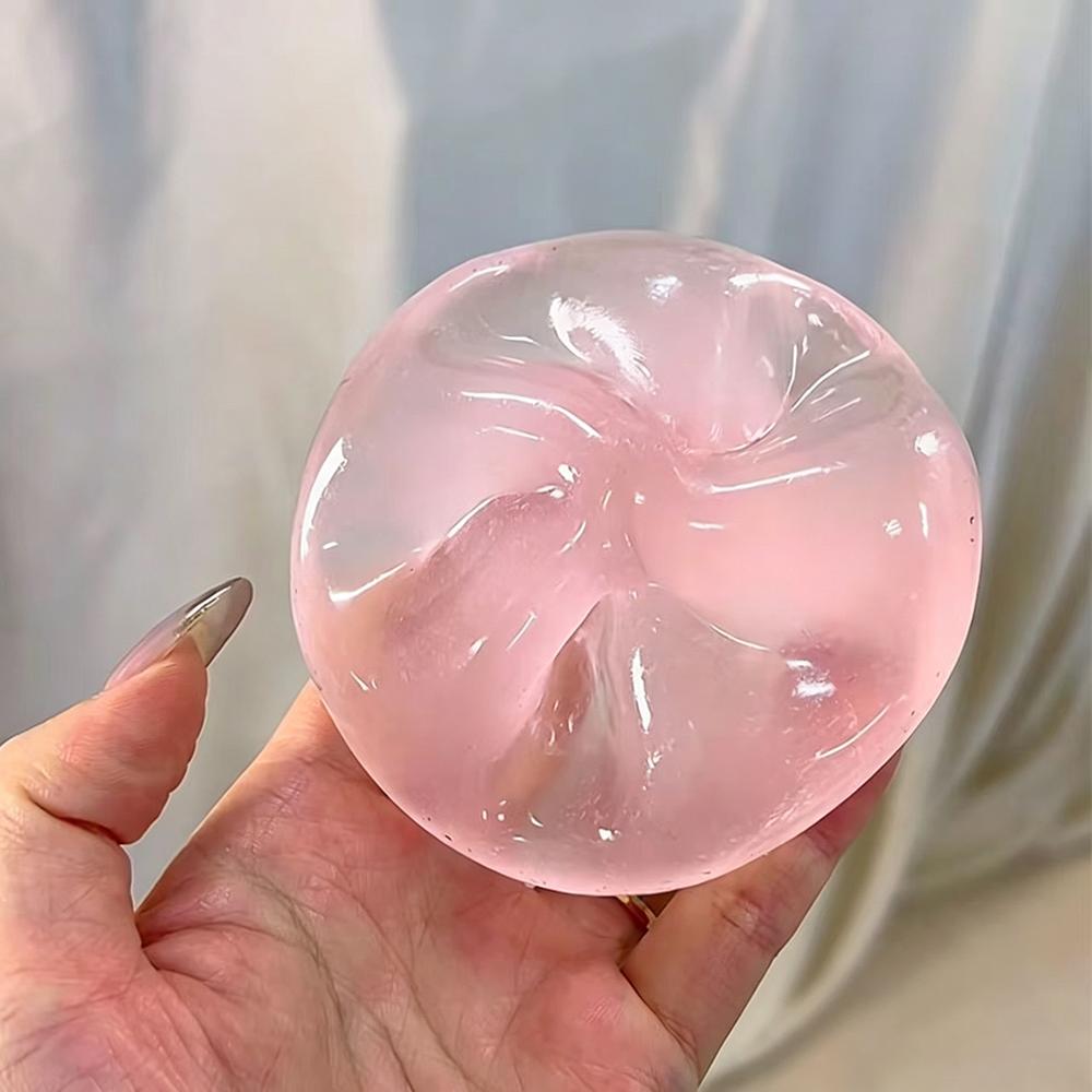 Blue Maltose Coconut Oil Squishy Ball Cute Mochi Transparent Squeeze Toy Anti Stress Quick Rebound Fidget Sensory Toy Party Gift