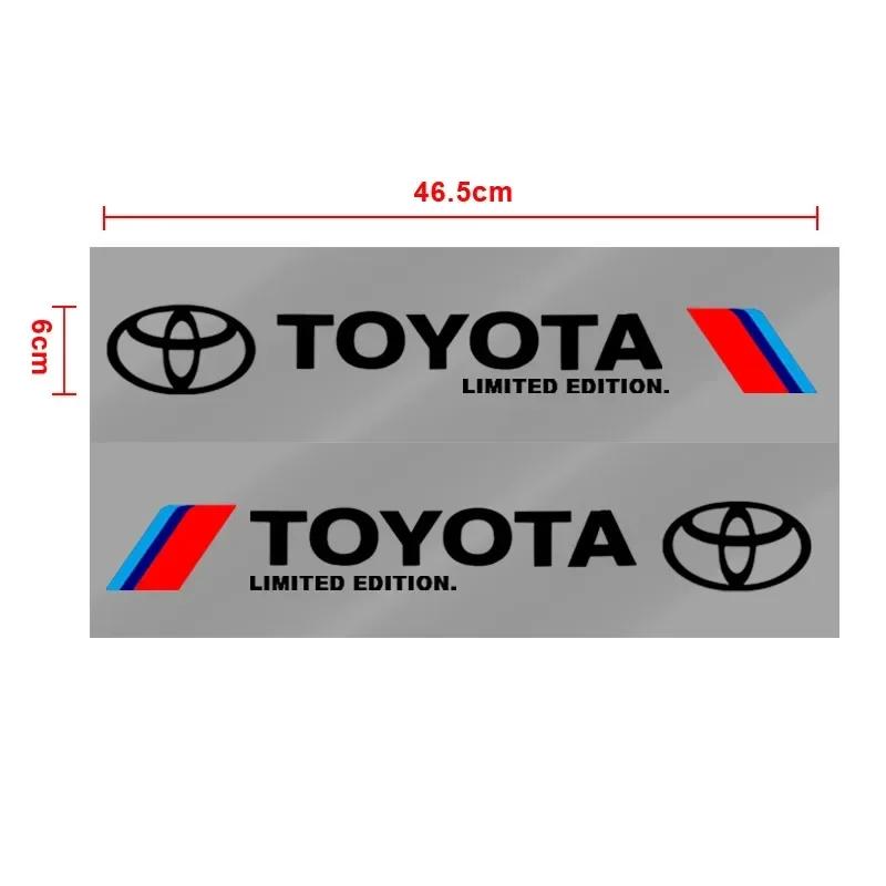 2Pcs Car Body Decoration Stickers Door Personalized Sporty Stickers for Toyota Trd C-hr Prado Rav4 Yaris Hilux Prius Avensis Corolla