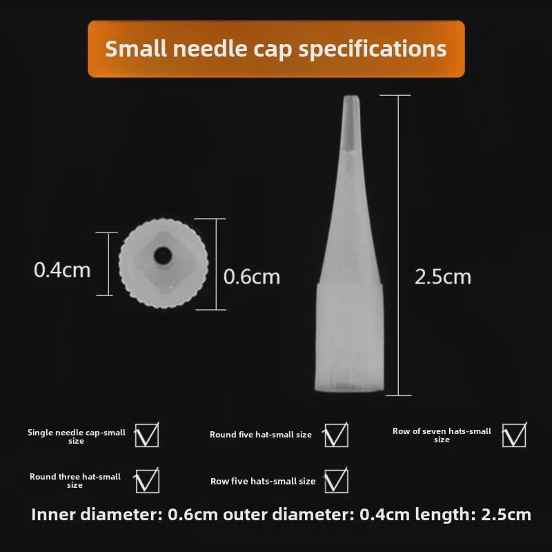 Universal Needle Cap for Embroidery, Lip Tattoo, and Eyeliner: New Style Hair Tip with 3 Sizes.