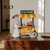 Seasonal Party Decor Halloween Ghost Resin Figurine, Spooky Cart Statue for Indoor Home Garden Decor, Table Centerpiece Festive Decoration Durable