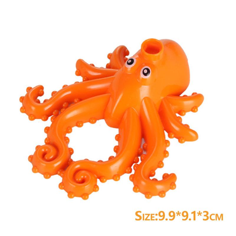 1Pcs Big Block Building Classic Marine Animal Wildlife Penguin Whale Compatible Duplo Bricks Set Supplement Toy For Children