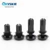 Nylon R-Type Snap-In Rivets & PC Fixing Buckles, Black & White, PA66 Plastic, R3.5
