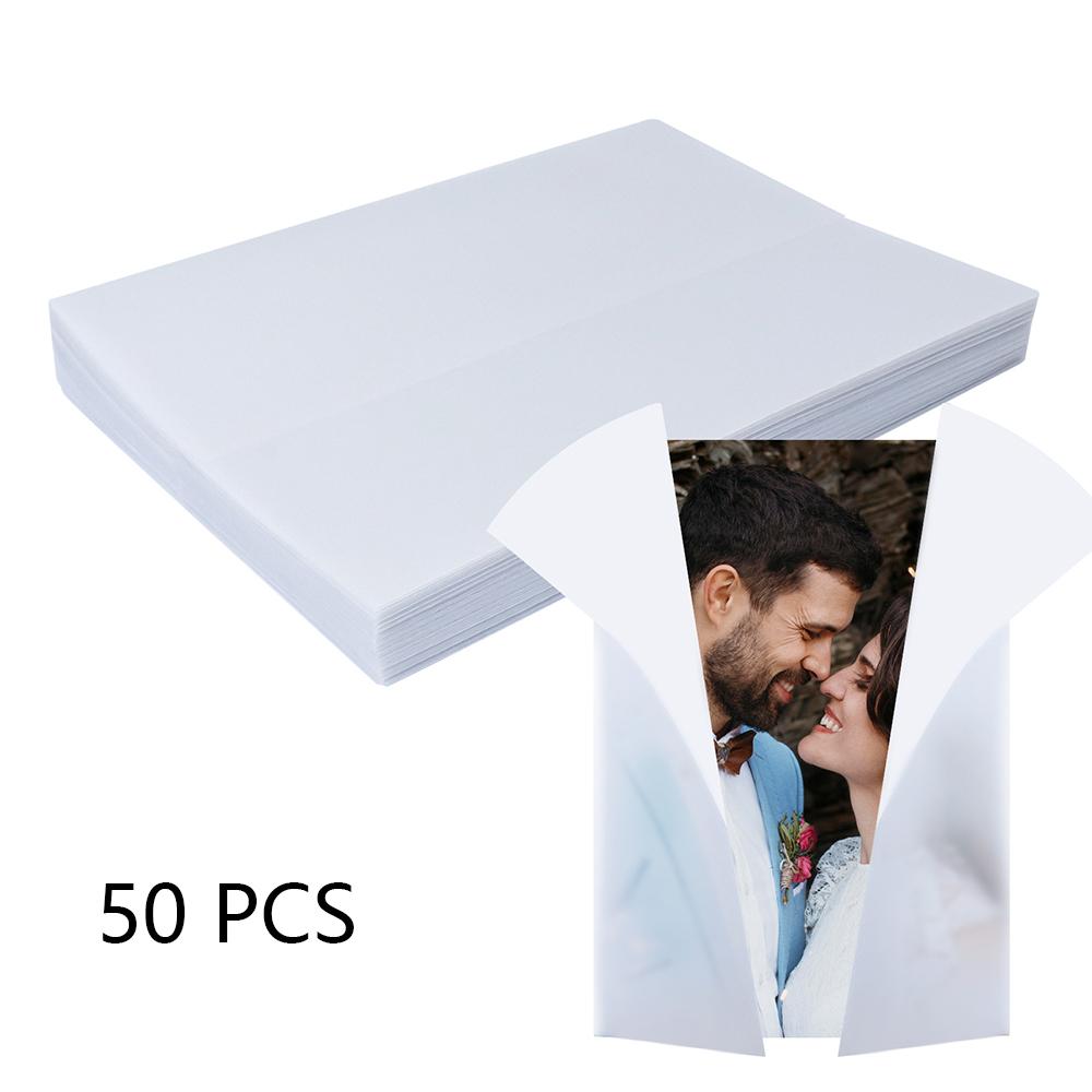 50pcs Translucent Paper Invitation Packs For Wedding and Party