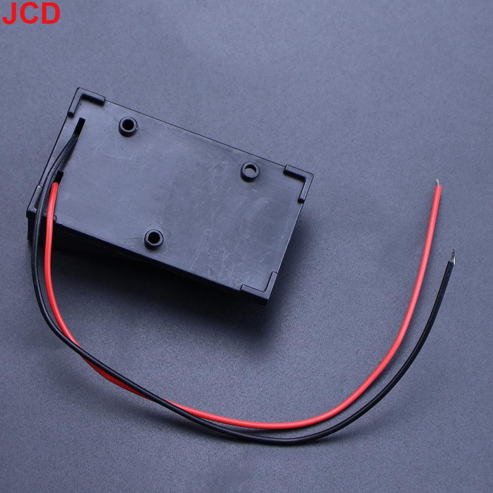 JCD 1pcs 9V Battery Holder Battery Box With Cover And ON/OFF Switch With Cable And DC Head 9V DIY Battery Storage Case