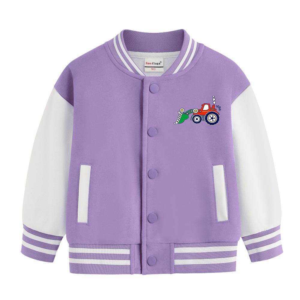 Children's Versatile Baseball Jacket - Spring & Autumn Velvet Cardigan for Boys
