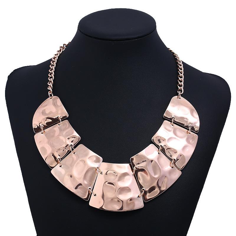 Personality Metal Geometric Smooth Design Spliced Necklace Accessories For