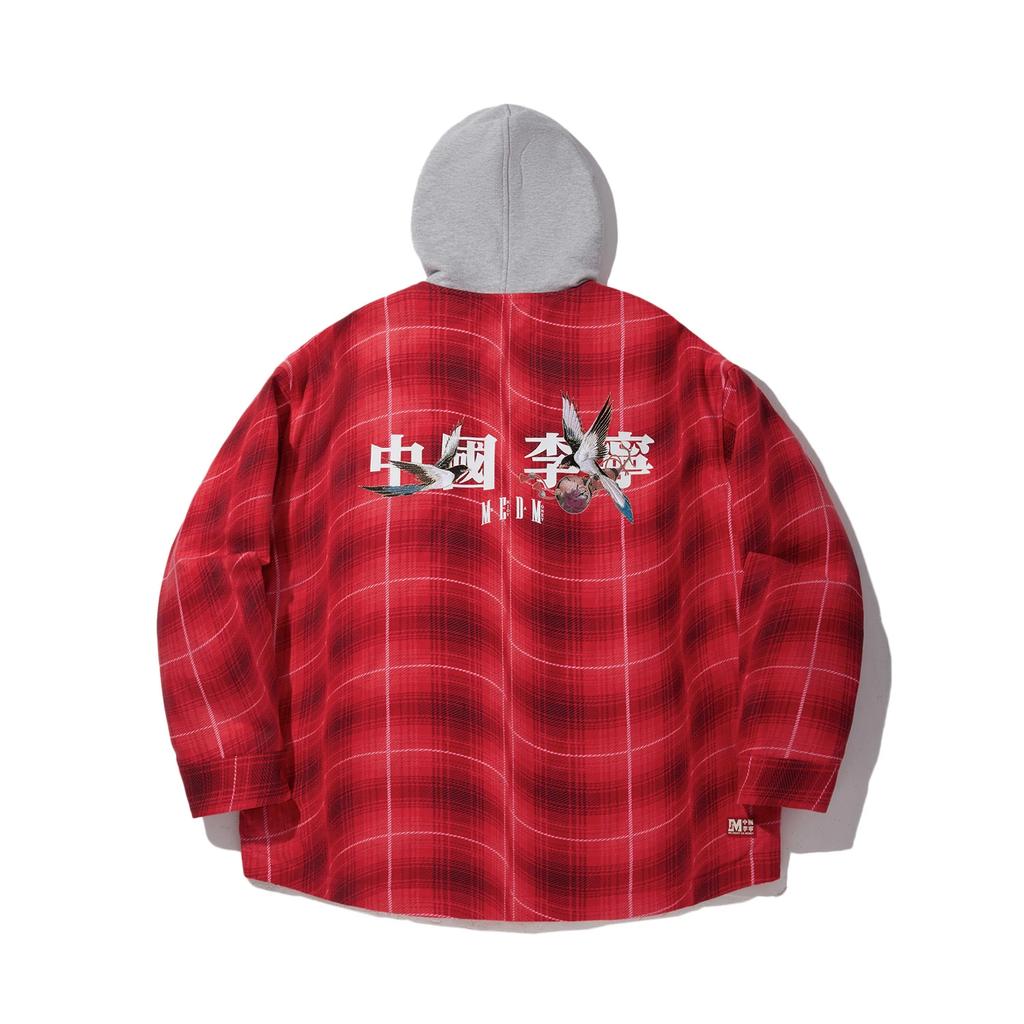 Li Ning Daily Prosperity Series Spliced Single-Breasted Hooded Comfortable Breathable Versatile Loose Cotton Jacket Men Jacket Samba-Red AJMV109-1