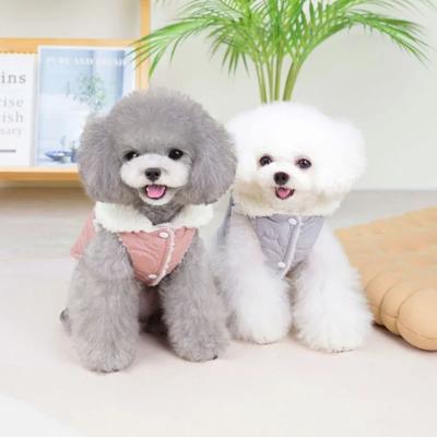 Small Dog Autumn Winter Pet Vest Fashion Harness Comfortable Soft Puppy Solid Color Sweater Poodle Yorkie Wool Jackets
