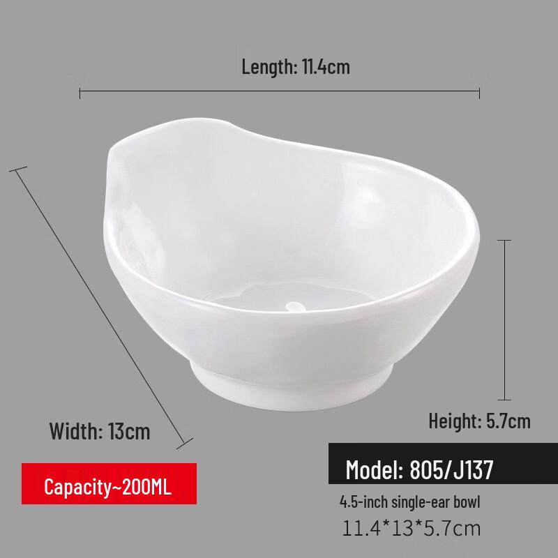 White Melamine 4.5-inch Small Serving Bowls, 20-Pack