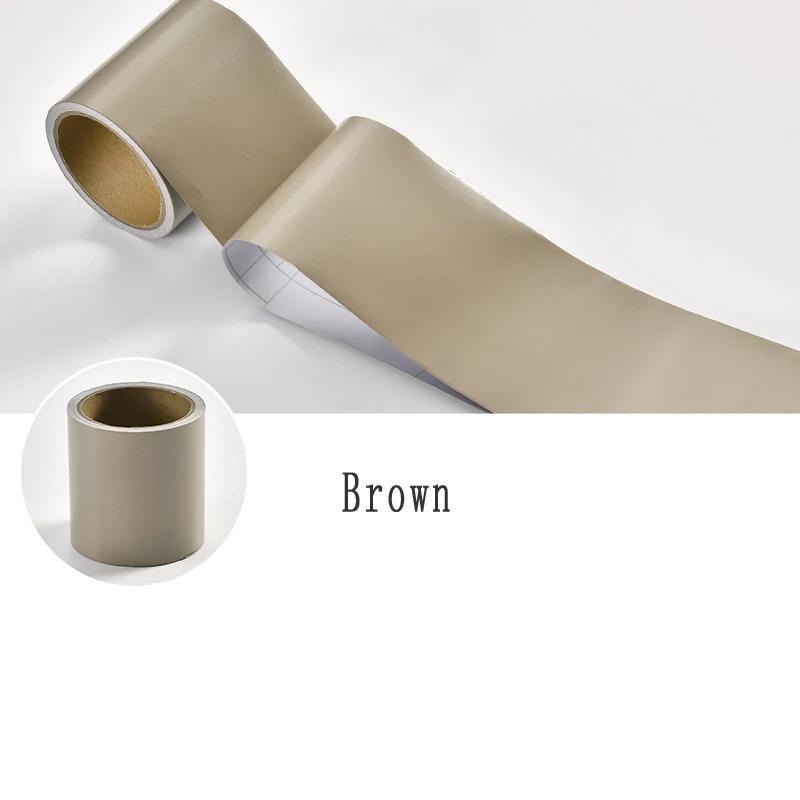 1PC 5mx10cm PVC Self-adhesive Baseboard Waterproof Wall Sticker Window Sill Door Frame Edge Wrapping Renovation Decorative Lines