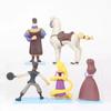 5Pcs  Figure Princess Tangled Rapunzel GK Model Toys Collectible Desktop Cake Decor Accessories Kids Christmas Gift