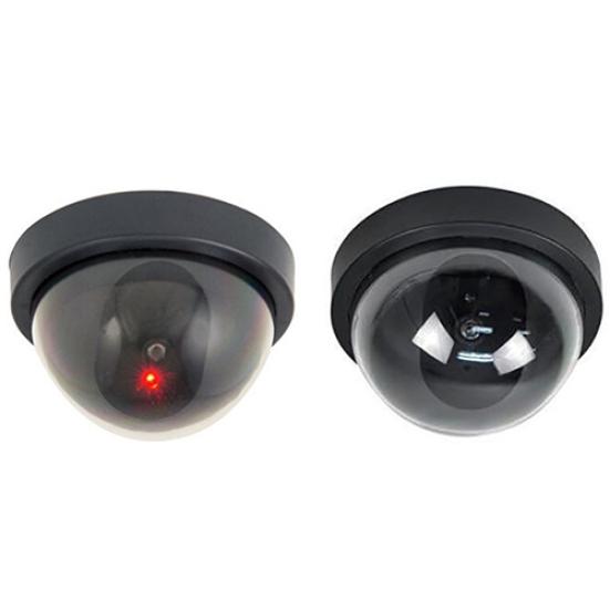 Fake Dummy Surveillance Home Dome Security Camera CCTV with Red Flashing Light
