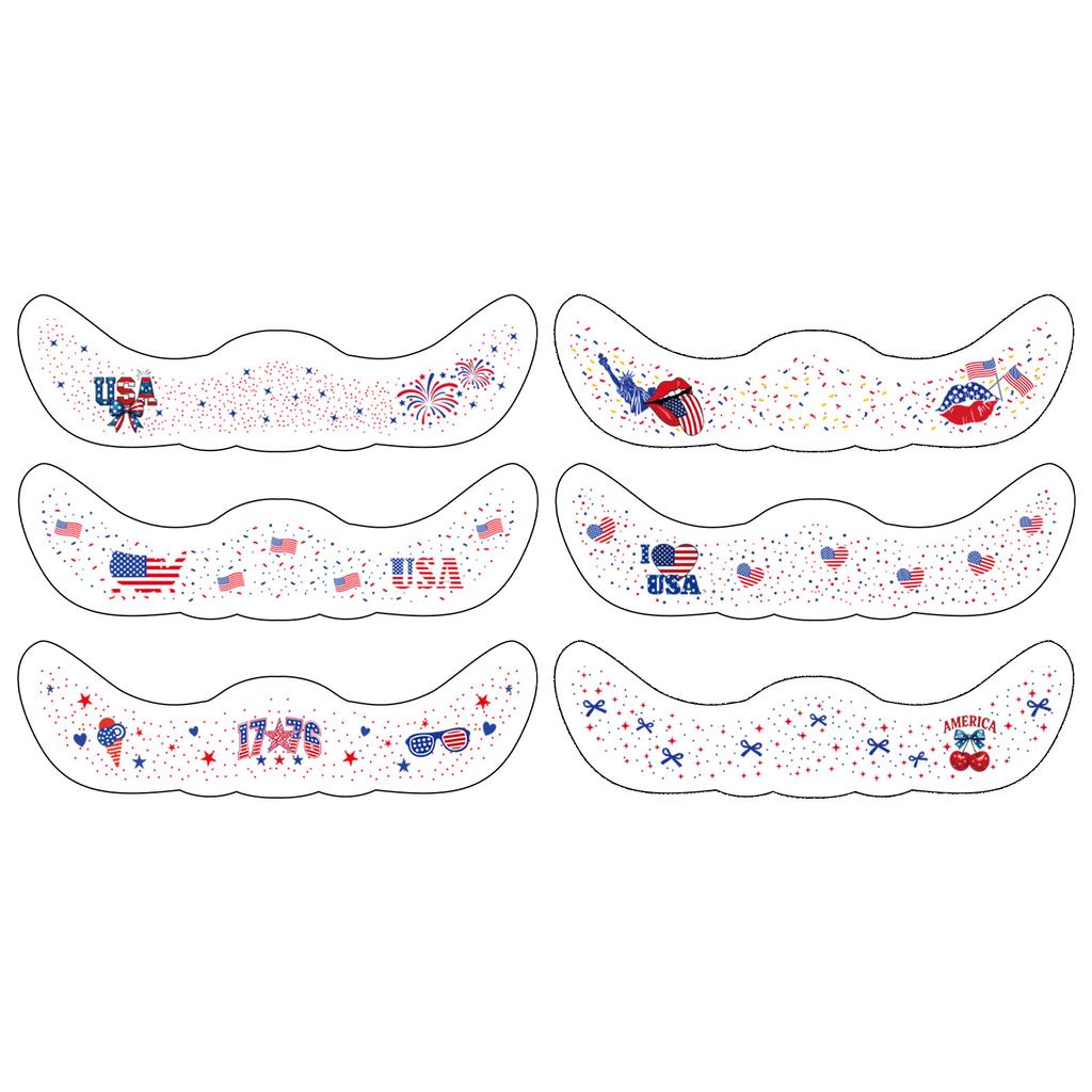 Independence Day Freckles Blush Face Sticker Flag Party Decoration Celebration Flag Tattoo Sticker