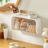Wall-mounted Compartment Cosmetic Storage Box, Cosmetics Makeup Remover Cotton Swab Pad Storage Box, Bathroom Finishing Box