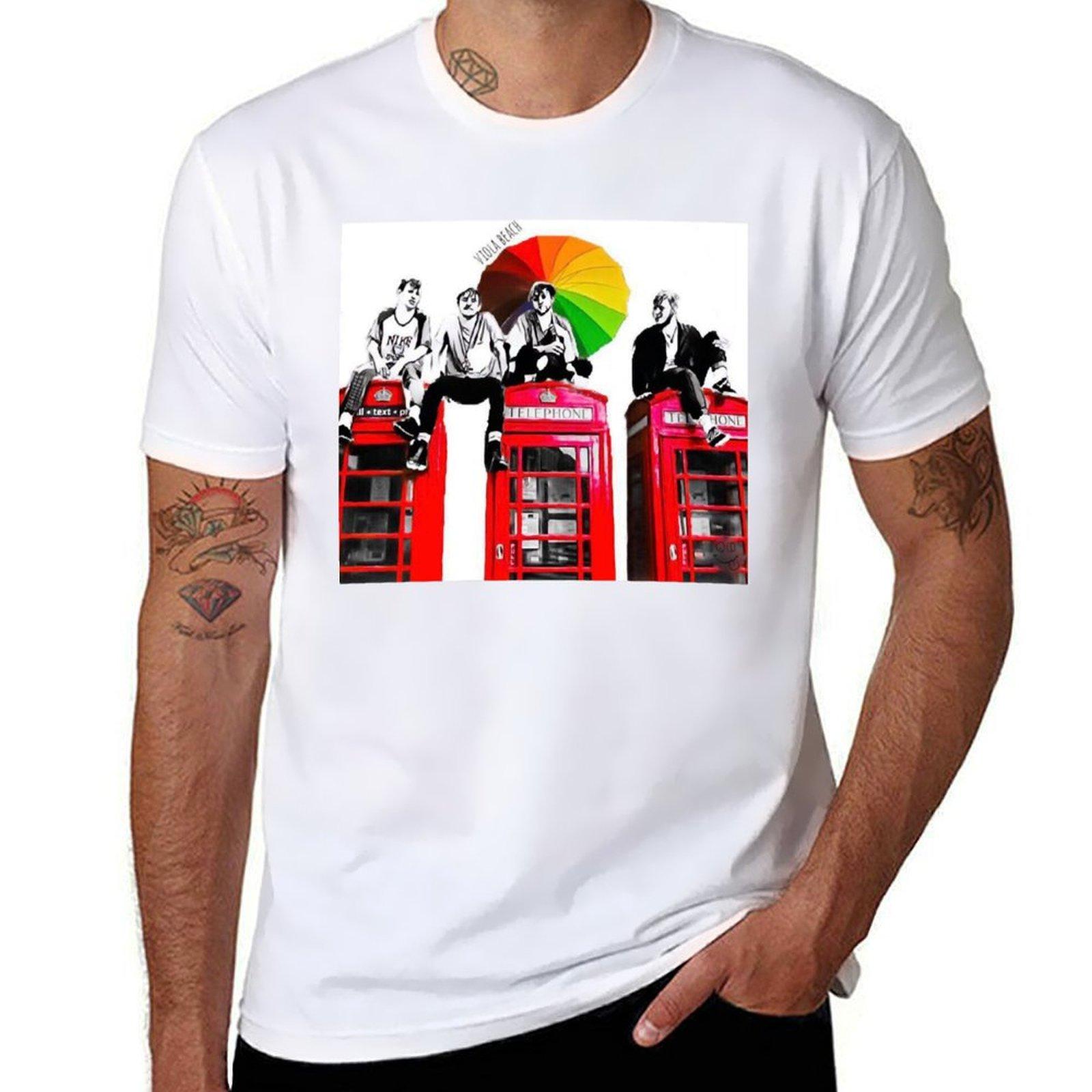 

Viola Beach T-shirt classique T-Shirt sublime blue archive cotton graphic tees t shirt men L