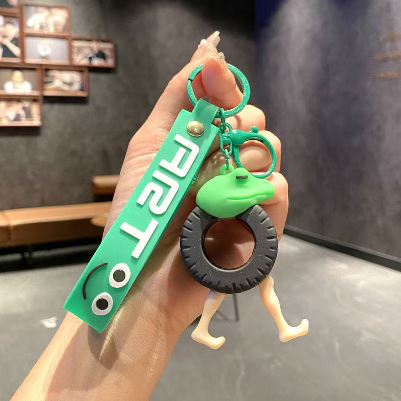 Creative Fun Italian Brainrot Keychain Tralalero Tralala Tung Tung Tung Sahur Ballerina Cappuccino Doll Keyrings Decoration Gift