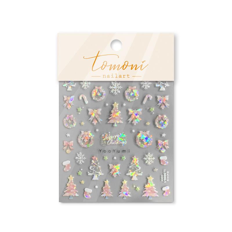 

Раковина световой фрагмент вспышка розовые рождественские наклейки для ногтей украшения для ногтей наклейки DIY маникюр to3606-1