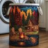 Quilted Laundry Basket Storage Organizer Clothes Dirty Home Organization
