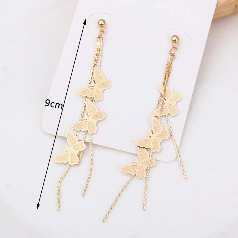 Crystal Butterfly Tassel Earrings for Women Imitation Pearl Long Hang Earrings Acrylic Beads Drop Boho Fairy Ear Jewelry Gifts