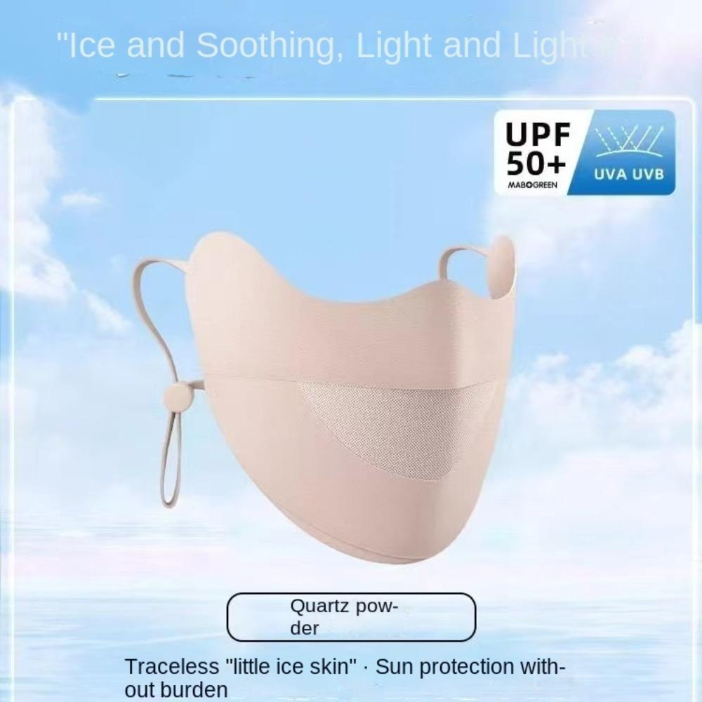 Sun Protection Ice Silk Sunscreen Mask Quick Drying Thin Face Veil Cycling Face Cover Summer