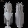 High Quality Anime Jiraiya Cosplay Wig Long Silver Grey Heat Resistant Sythentic Hair Halloween Party Cosplay Wigs + Wig Cap