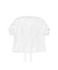 PLUNASTUDIO Puff Tie Short Sleeve Blouse (White)