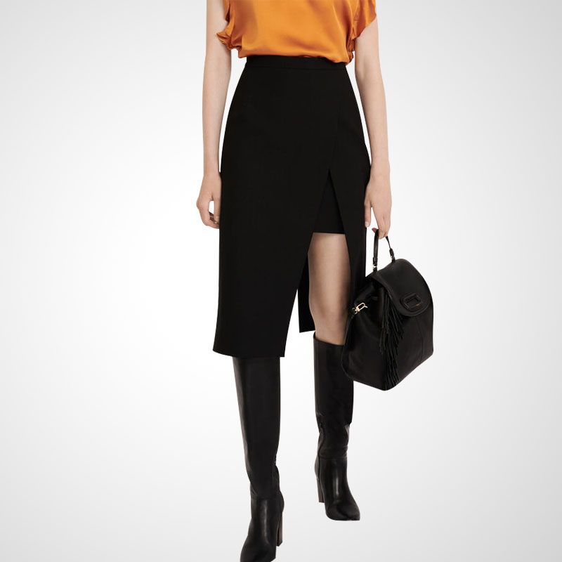 

Design Sense Niche Temperament Irregular Spring Skirt Black XL