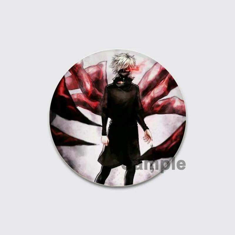 32/44/58mm Fashion Accessorie Anime Tokyo Ghoul Pin Handmade Cartoon Kaneki Ken Brooche for Backpack Cothes Collection Badge Hat Decoration