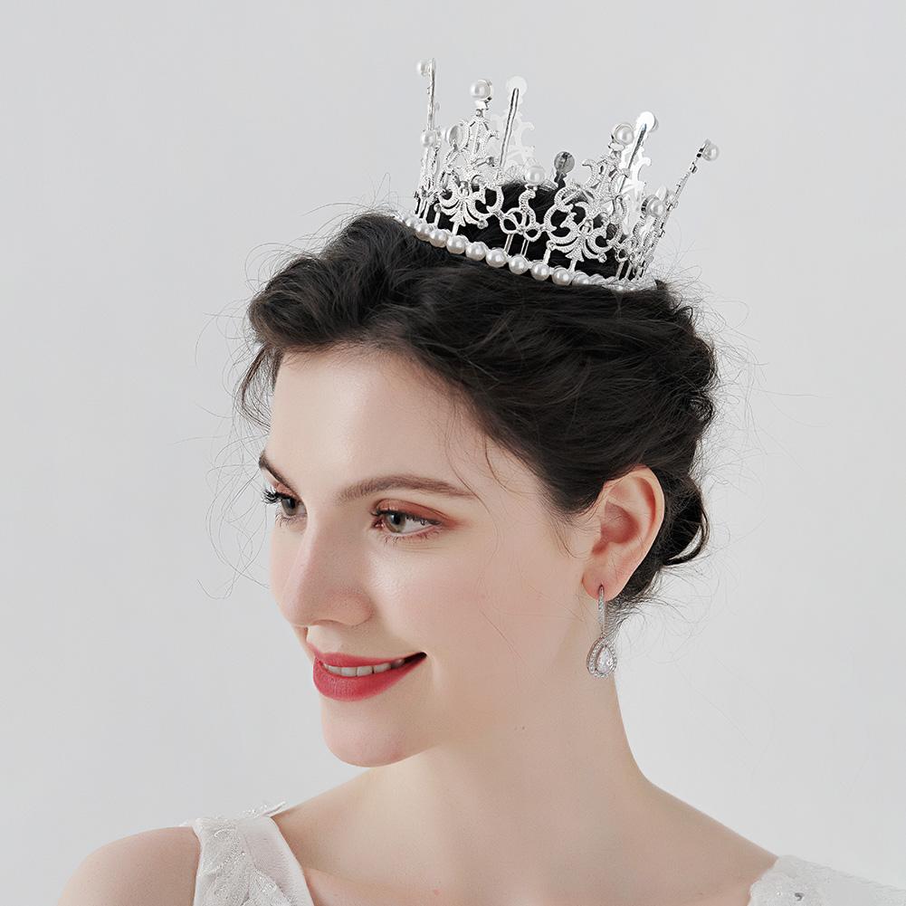 Halloween Party Fairytale Kingdom Happy Wedding Retro Color Crystal Rhinestone Tiaras Coronas Bride Wedding Crown for Bride