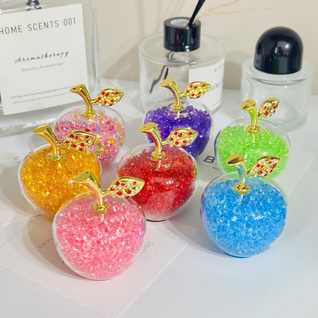 Crystal Apple Decorations,  Art and Crafts, Suitable for Bookshelves, Family Living Room, Office Cafe Decorations, Room Desktop Display Decorations