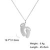 Baby Fußabdruck Halskette Kette Geschenk für Frauen Mann Vater Mutter Edelstahl Schmuck