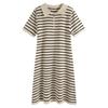Striped Polo Neck Summer Dress: Women's Casual, Slimming & Loose Fit
