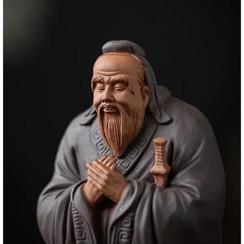 Ceramic Historical Figure Confucius Statue Chinese philosopher Home, Living Room, Office, Study Room Decorative statues