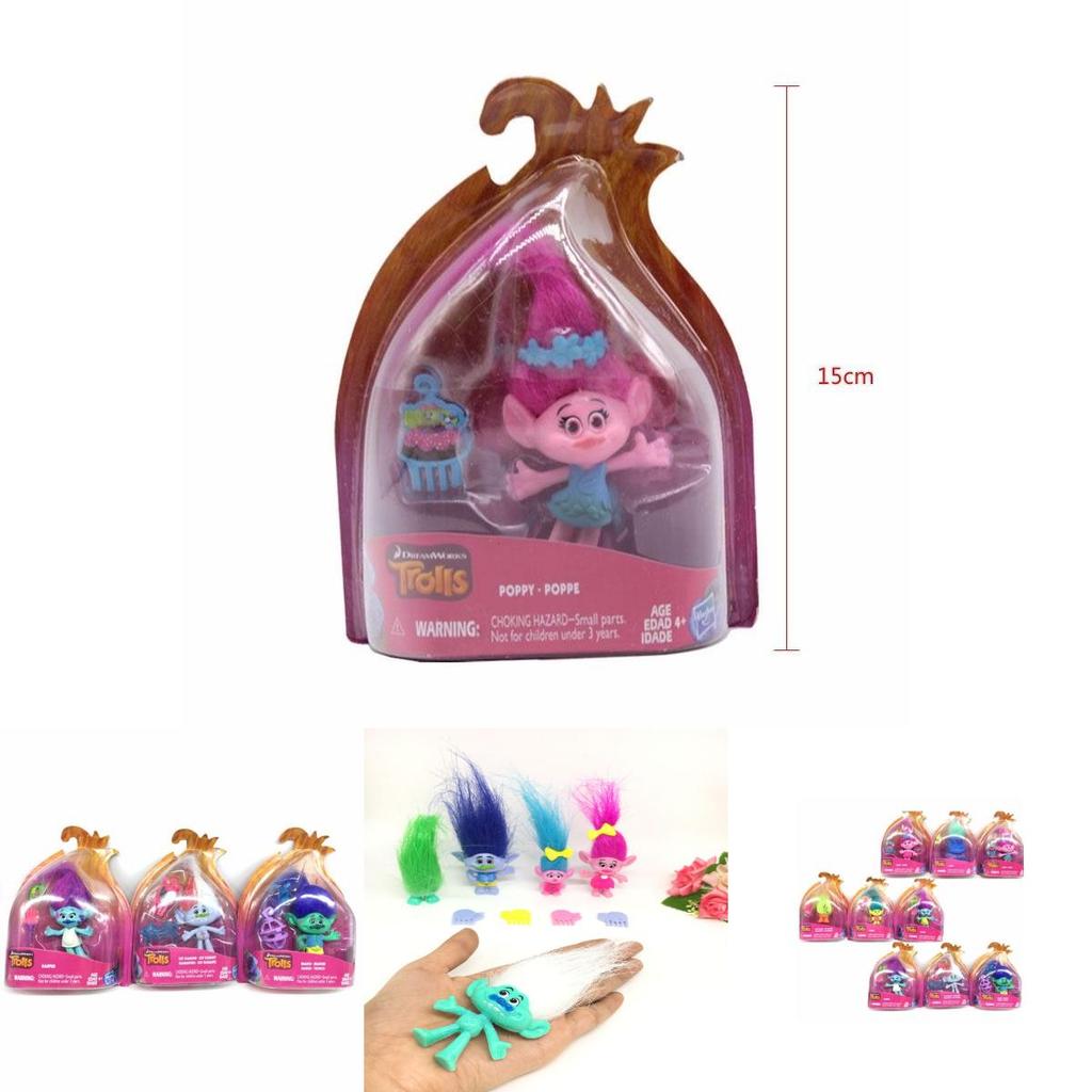 Versatile 15cm Trolls Poppy Branch Pvc Doll Set Ideal For Kids And Collectors