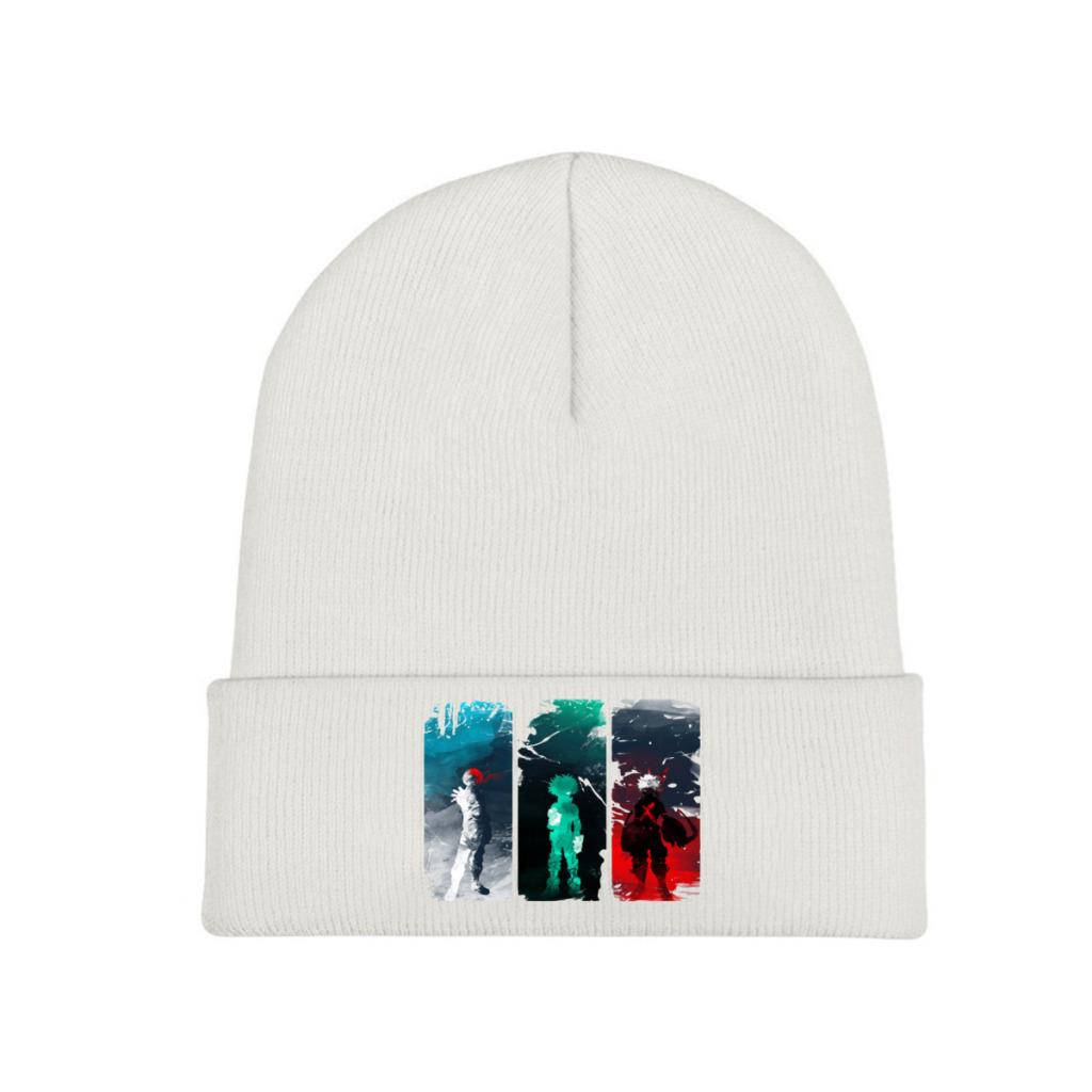 One For All My Hero Academia What's Your Power Knitted Hat Women's Unisex's Skullies Beanies Winter Hats  Warm Cap